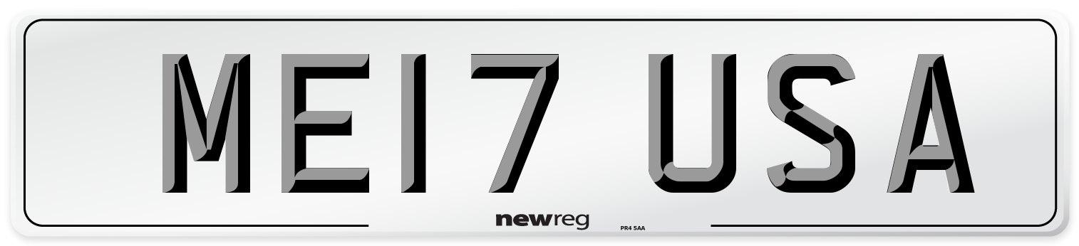 ME17 USA Number Plate from New Reg